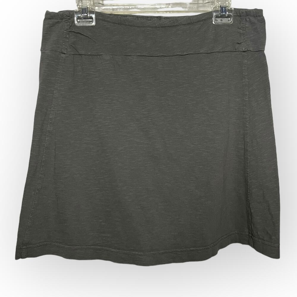 Merrell Gray-Green Slubknit Activewear Elastic Waist A-line Mini Skirt Size S/P